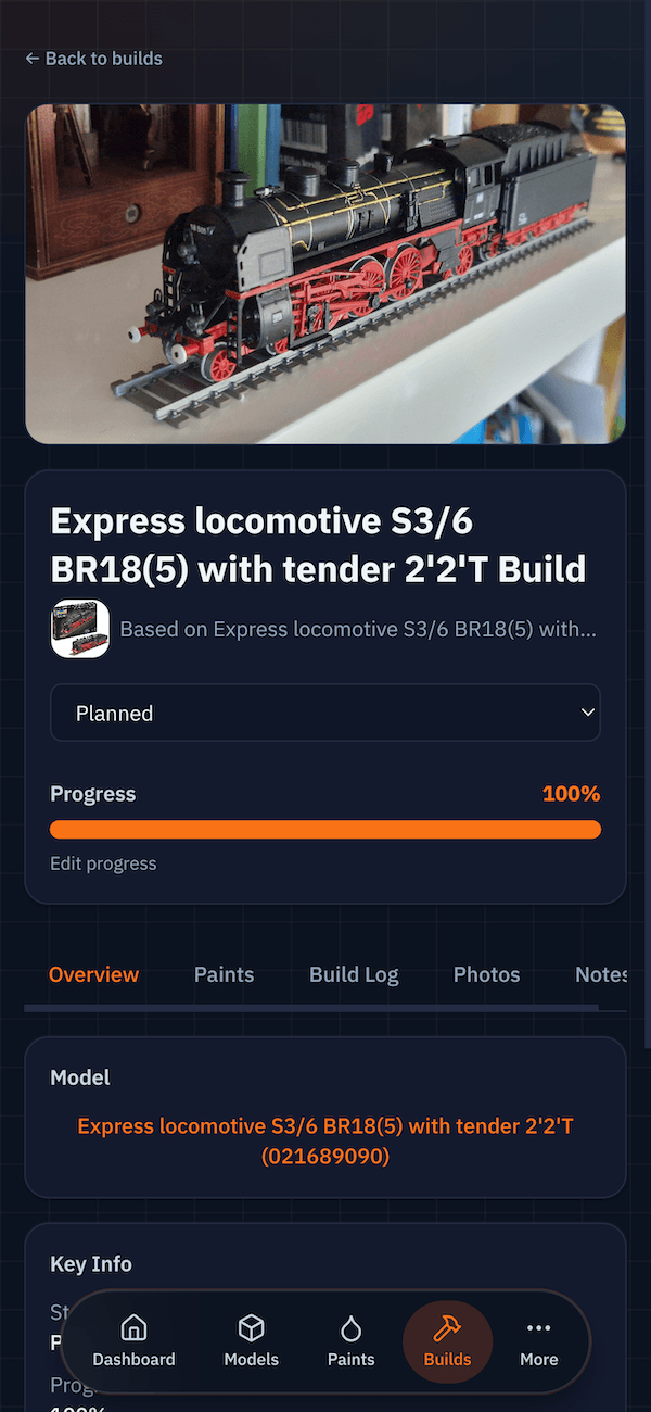A build's progress and photo